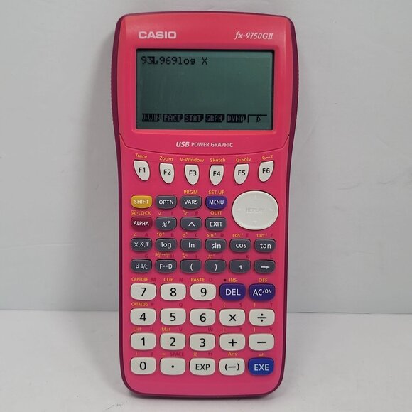 Casio fx-9750GII Graphing Calculator Pink With Cover- Tested Works - Picture 3 of 8